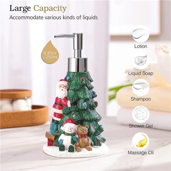 Christmas Tree Snowman Soap Dispenser,n Vanity Bathroom...